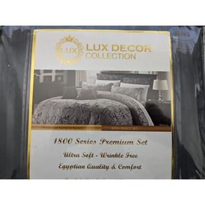 NWT Lux Decor Collection Sz King 1800 Series Premium Sheet Set